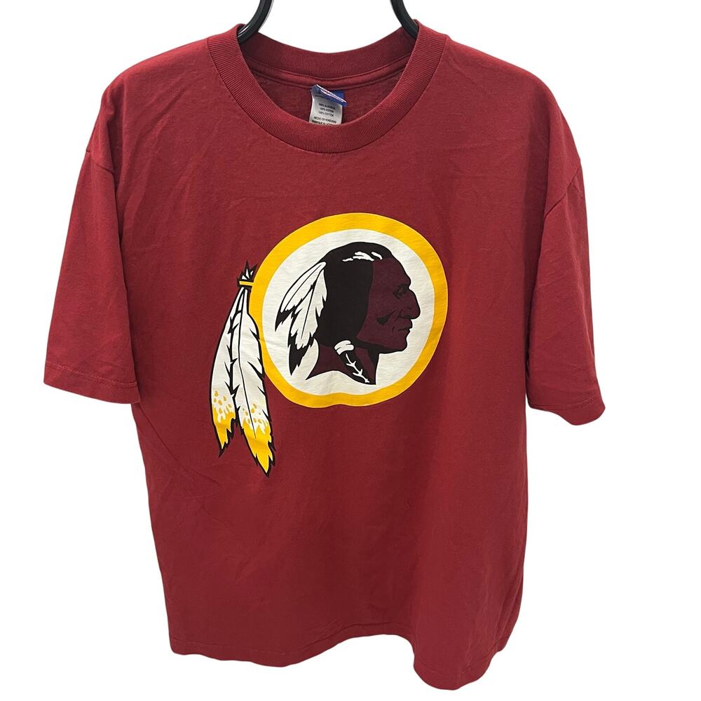 Vintage Reebok Washington Redskins T Shirt LG Burgundy NFL Graphic Tee